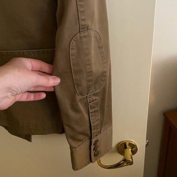 J. Crew light brown jacket with tie Womens Sz M - Picture 3 of 7